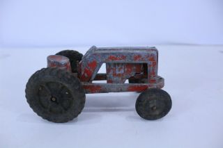 Tractor Vintage Cast Metal Toy With Rubber Wheels Slik Toys Parts