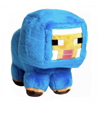 Mojang Jinx Minecraft 6 " Blue Sheep Plush Limited Edition Stuffed Animal C5