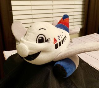 Delta Airline Airplane Stuffed Plush Comical Plane Stuffed Stuffy Toy
