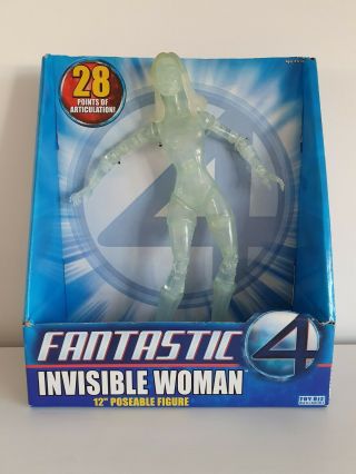 Rare Fantastic 4 / Invisible Woman / 12 " Poseable Action Figure / 2005 Toy Biz