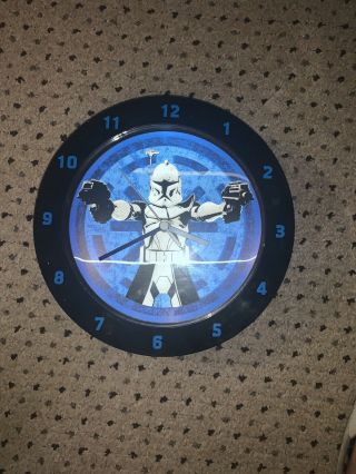 Disney Star Wars: Boba Fett Wall Clock Holographic Moving