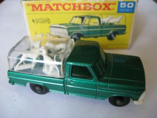 Matchbox Series No50 Kennel Truck Made In England 1968 By Lesney