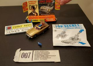 Vintage Corgi Toys 007 James Bond Car With Packaging