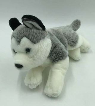 Animal Alley Husky Siberian Malamute Gray White Wolf Puppy Dog Plush Toy 15” 17