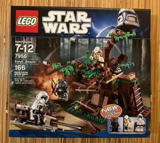Lego Star Wars Ewok Attack Set 7956 Tokkat Logray Scout Trooper Nisb
