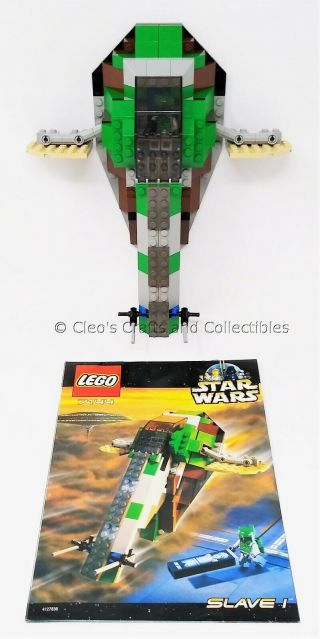 Lego Slave I 7144 Star Wars 100 Complete W/instructions 2000