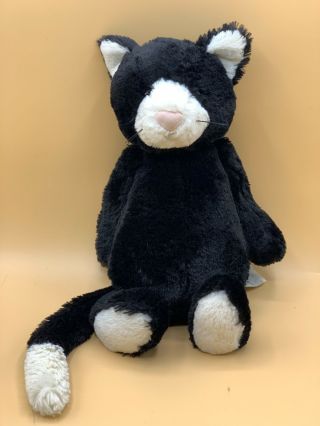 Jellycat Black And White 11 " Plush Stuffed Animal Toy W/ Long Tail