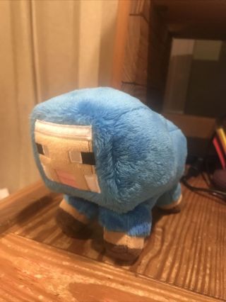 Mojang Jinx Minecraft 6 " Blue Sheep Plush Stuffed Animal