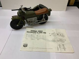 Vintage Actionman 1970s German Motorcycle And Sidecar