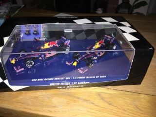Minichamps 1/43 Red Bull Renault Rb5 Chinese Gp 2009 F1 Set