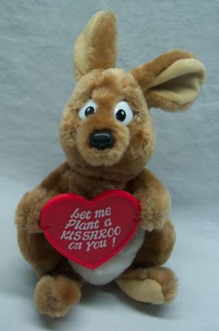 Applause Vintage Kissaroo Kangaroo W/ Heart 8 " Plush Stuffed Animal Toy