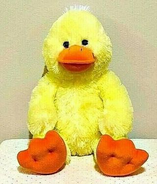 Dan Dee Collectors Choice Yellow Duck 20 " Plush Easter Spring Stuffed Animal Euc