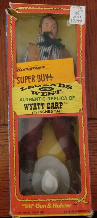 Rare Vintage Wyatt Earp Legends Of The West Action Figure Doll Excel 1974