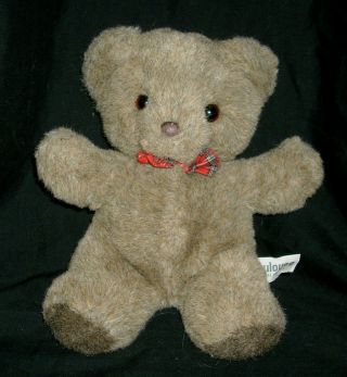 10 " Vintage Russ Berrie Toulouse Brown Teddy Bear Stuffed Animal Plush Toy W Bow