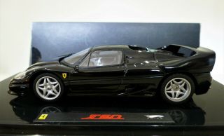 1/43 Hot Wheels Elite Ferrari F50 In Black.  And Boxed.  P9934