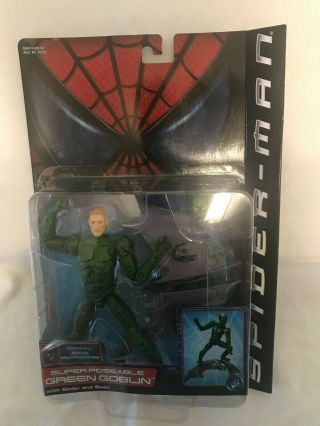 Spider - Man Poseable Green Goblin With Glider And Base - Series 1