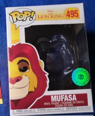 Funko Pop Vinyl Disney Mufasa Spirit The Lion King Glitter Stars 495 Exclusive