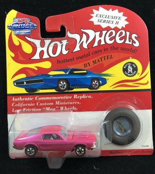Hot Wheels Redline Vintage Series Custom Mustang Pink Moc Mip 1993