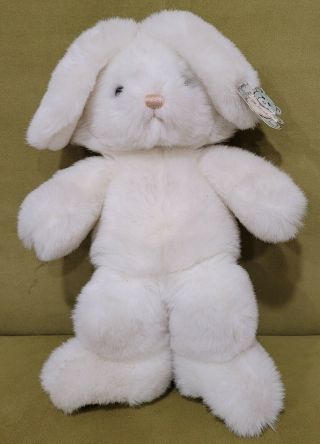 Vintage Gund 14 " White Bunny Rabbit Plush Stuffed Small 1988