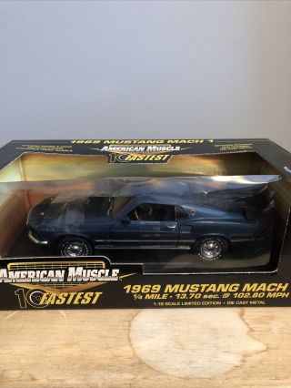 Ertl American Muscle - 10 Fastest - 1969 Mustang Mach 1 Die Cast 1:18