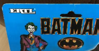 ERTL Vintage Batman & Joker 2.  5” Die Cast Metal Figures w/ Collectors Card 1990 3