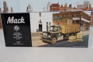 1st Gear 1/34 Scale No.  19 - 3294 Mack R Model Stake Truck With Parts Load - M1341