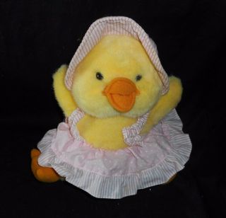 11 " Vintage Russ Berrie Quizzy Yellow Baby Duck Chick Stuffed Animal Plush Toy