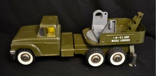 Vintage 1960s Structo Us Army Missile Launcher Steel Truck