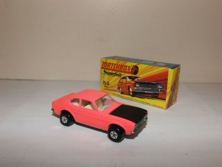 Matchbox S/f No.  54 - B Ford Capri Bright Pink Body,  Black Hood Mib