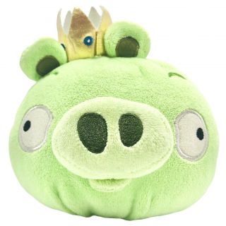 Angry Birds King Pig Plush Toy Green Crown Ravio Commonwealth 5” No Sound