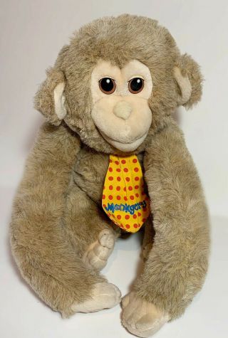 Vtg Hasbro Softies 1986 Monkgomery Monkey Plush Puppet Yakity Yank Not