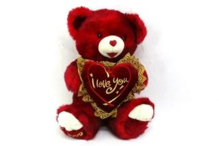 Red Dan Dee I Love You Teddy Bear 2009 Plush Stuffed Toy 18 "