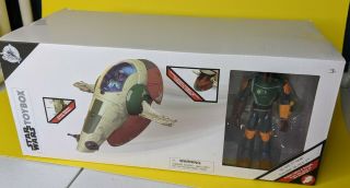 Slave 1 & Boba Fett Action Figure Playset 2020 Disney Store Toybox Star Wars