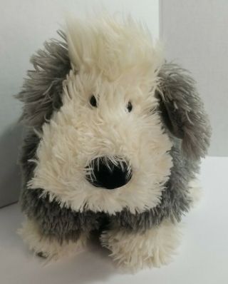 Jellycat Sheepdog Puppy Dog Gray White Pillow Pet Large Stuffed Animal 18 " X 27 "