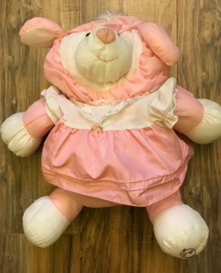 Fisher Price Puffalump Lamb Pink Dress 16 Inch 1986 Stuffed Animal Toy Vintage