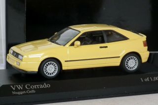 Minichamps Vw Volkswagen Corrado G60 1990 Yellow Gelb Boxed 1/43 400 055602