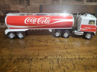 Vintage Nylint Coca Cola Tractor And Tanker Diecast Truck.