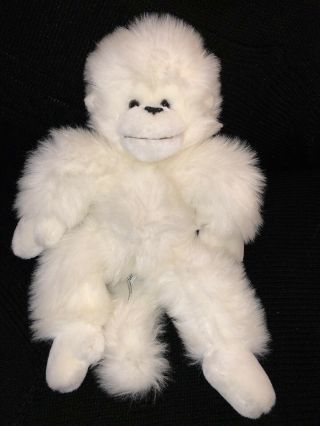 Vintage Russ Berrie Mungo Monkey Plush Stuffed Animal White 17” Soft Cuddle