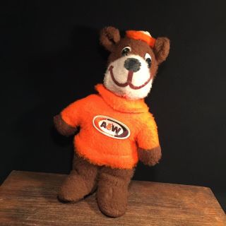 Vintage Plush A&w Root Beer Teddy Bear Usa Drive - In Stuffed Animal Priority Mail