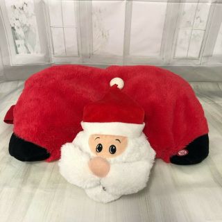 Pillow Pets Santa Red Black And White 45cm To Tip Of Nose Soft Plush