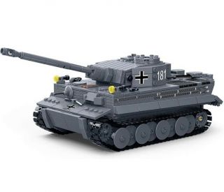 WW2 Military German King Tiger Tank Building Blocks Model Set Brick Building 3