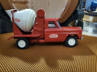 Pristine Vintage 1960s Tonka Cement Mixer Red Pressed Steel Toy 2
