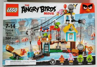 Lego The Angry Birds Movie - Pig City Teardown Set (75824),  Nisb
