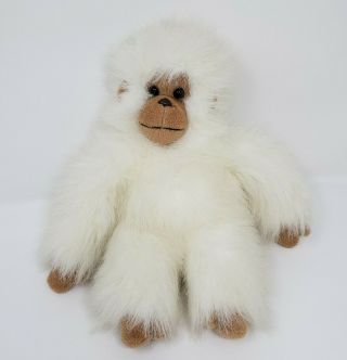 10 " Vintage 1994 Ty Classic Tango White & Brown Monkey Stuffed Animal Plush Toy