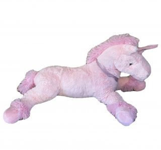 Dan Dee Large Floppy 27” Pink Unicorn Plush Toy / Stuffed Animal Large