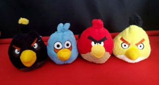 Angry Birds Plush Assortment: Set Of 4 Birds