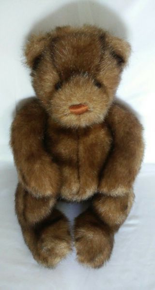 Vintage Gund " Minky " Brown Teddy Bear Plush Stuffed Animal 15 "