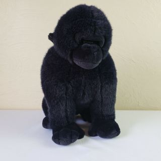 Pier 1 Imports Plush Stuffed 16 " Black Gorilla Safari Jungle Decor