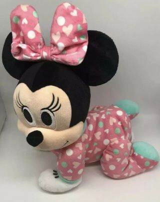 Disney Baby Minnie Mouse Musical Talking Crawling Pal Plush By Just Play Euc