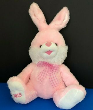 Dan Dee Collectors Choice Plush Stuffed Bunny Rabbit 20 " Large Pink White Euc